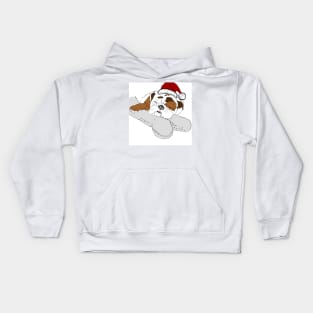 Christmas bulldog Kids Hoodie